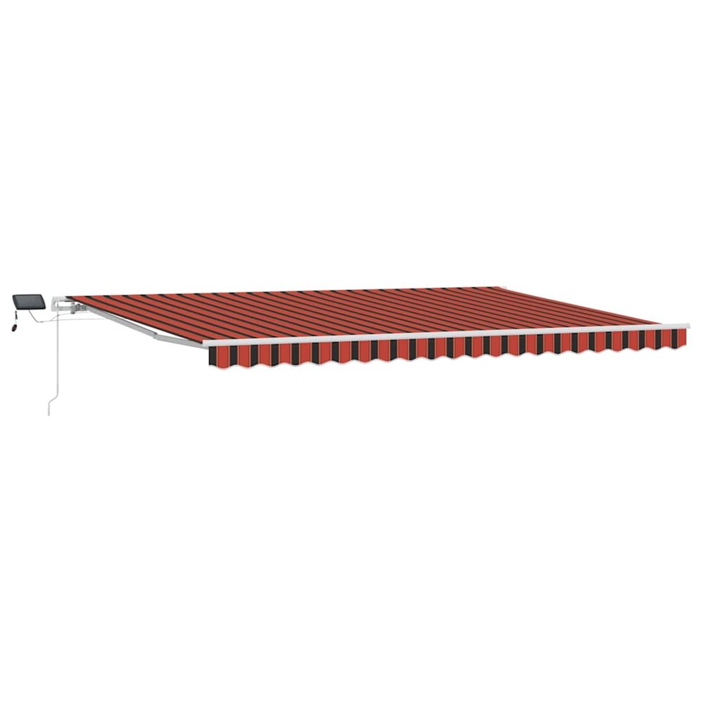 Auvent rétractable orange et marron 500 × 300 cm