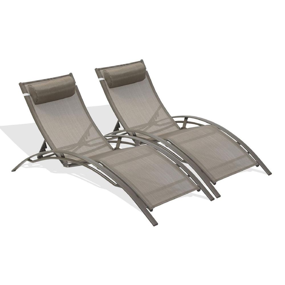 Lot de 2 bains de soleil 
