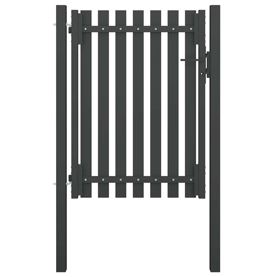Portail de jardin en acier 100x125 cm anthracite