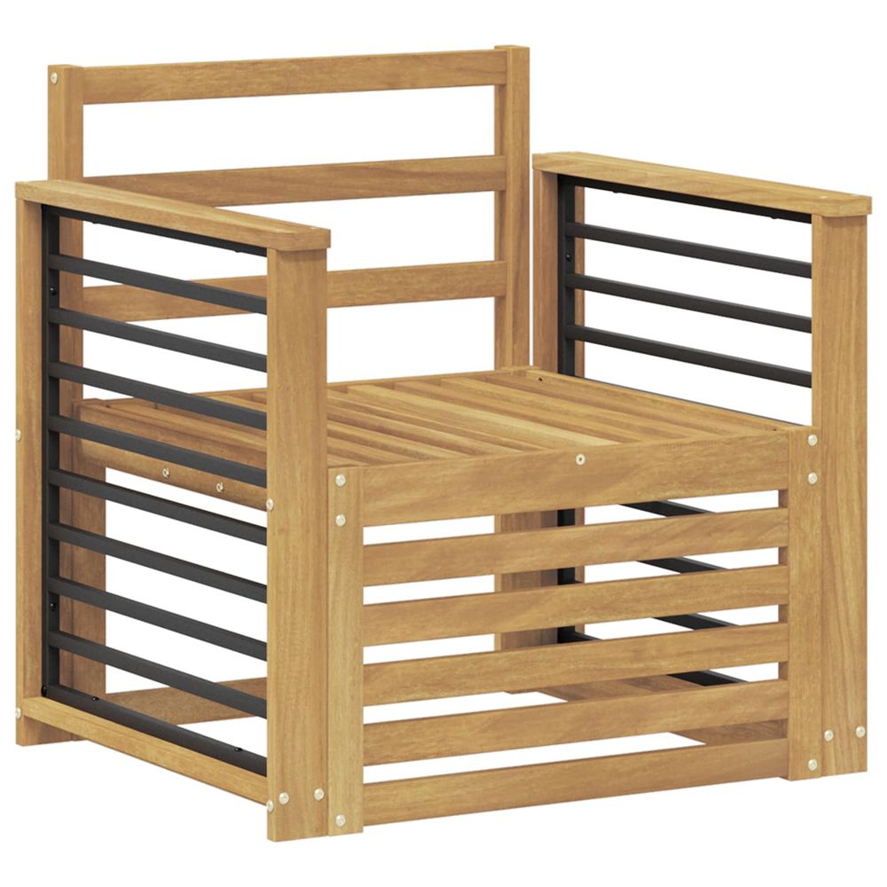 Ensemble de canapés d'extérieur bois d'acacia massif blanc