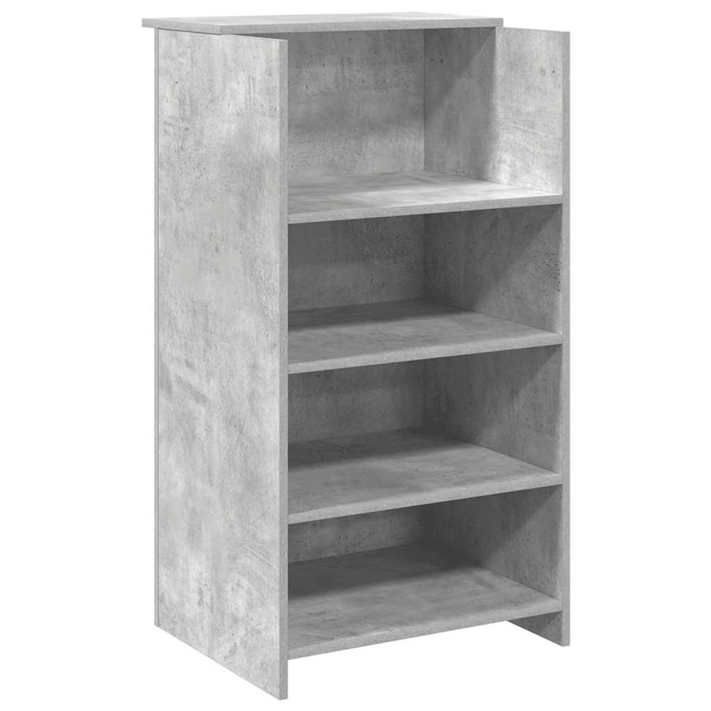 Bureau de réception gris béton 55x50x103,5 cm bois d'ingénierie