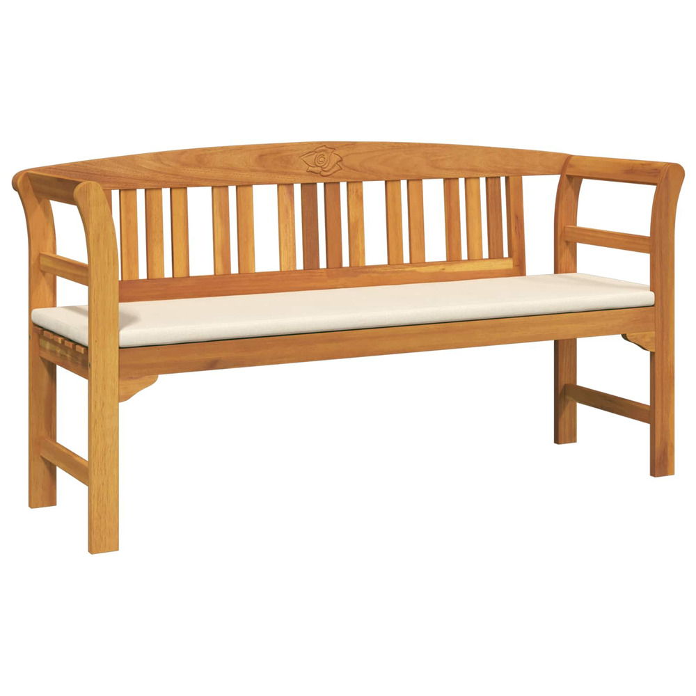 Banc rose naturel 157 x 46 x 82,5 cm bois d'acacia massif