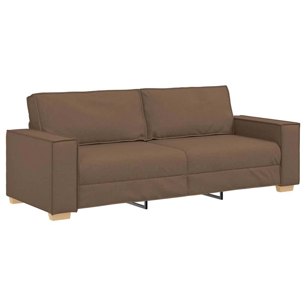 Canapé 3 places marron 180 cm tissu