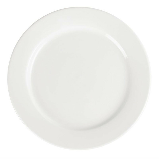 Assiettes à bord large blanches 280(ø)mm - lot de 6 - olympia