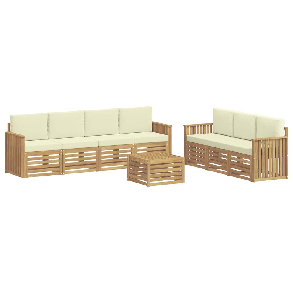 Ensembles de canapés 8 pc blanc et crème polyester