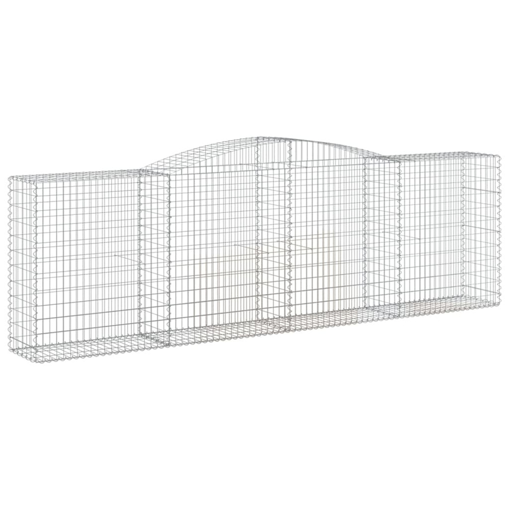 Panier de gabions arqué 400x50x120/140 cm fer galvanisé