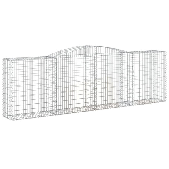 Panier de gabions arqué 400x50x120/140 cm fer galvanisé