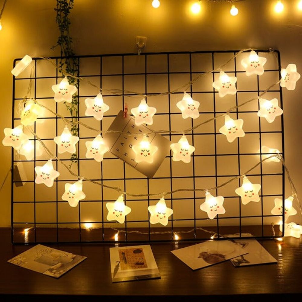 Guirlande lumineuse - etoiles souriantes - 3m00