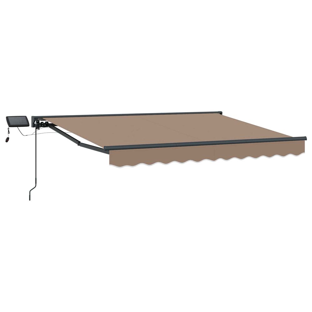 Cadre de store manuel avec leds taupe 5 × 3,5 m