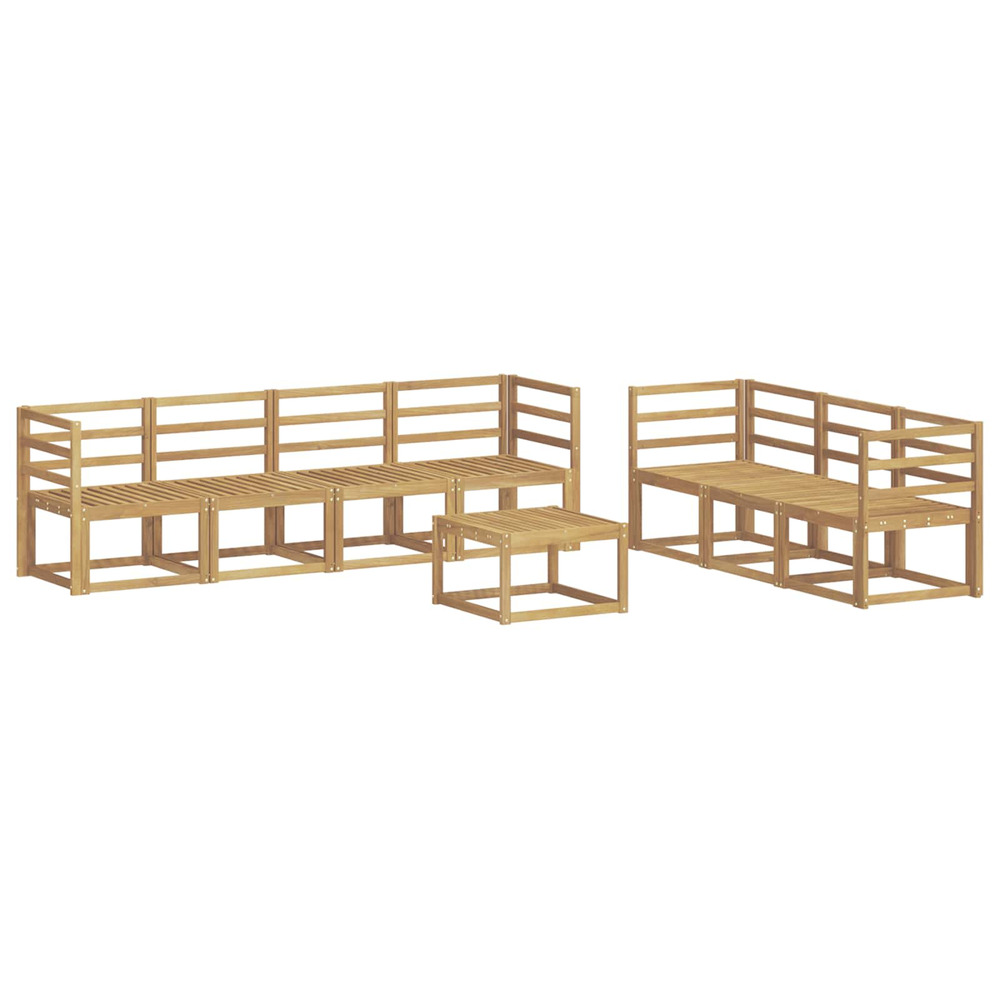 Ensemble de canapés d'extérieur 8 pcs blanc 59 x 59 x 37 cm