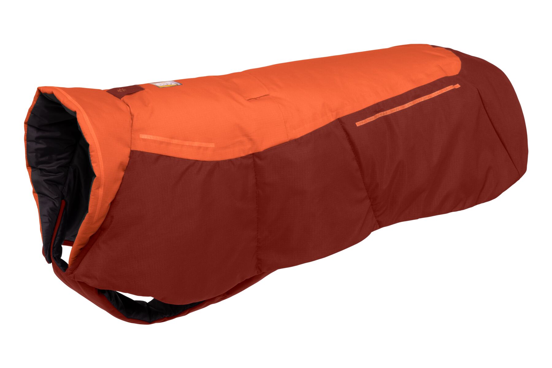 Veste d'hiver vert™ impermeable, coupe-vent et isolé avec boucles de jambe. Couleur: campfire orange (orange), taille: xs