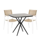 Ensemble 1 table carrée 70x70cm et 2 chaises restaurants bistrot puck