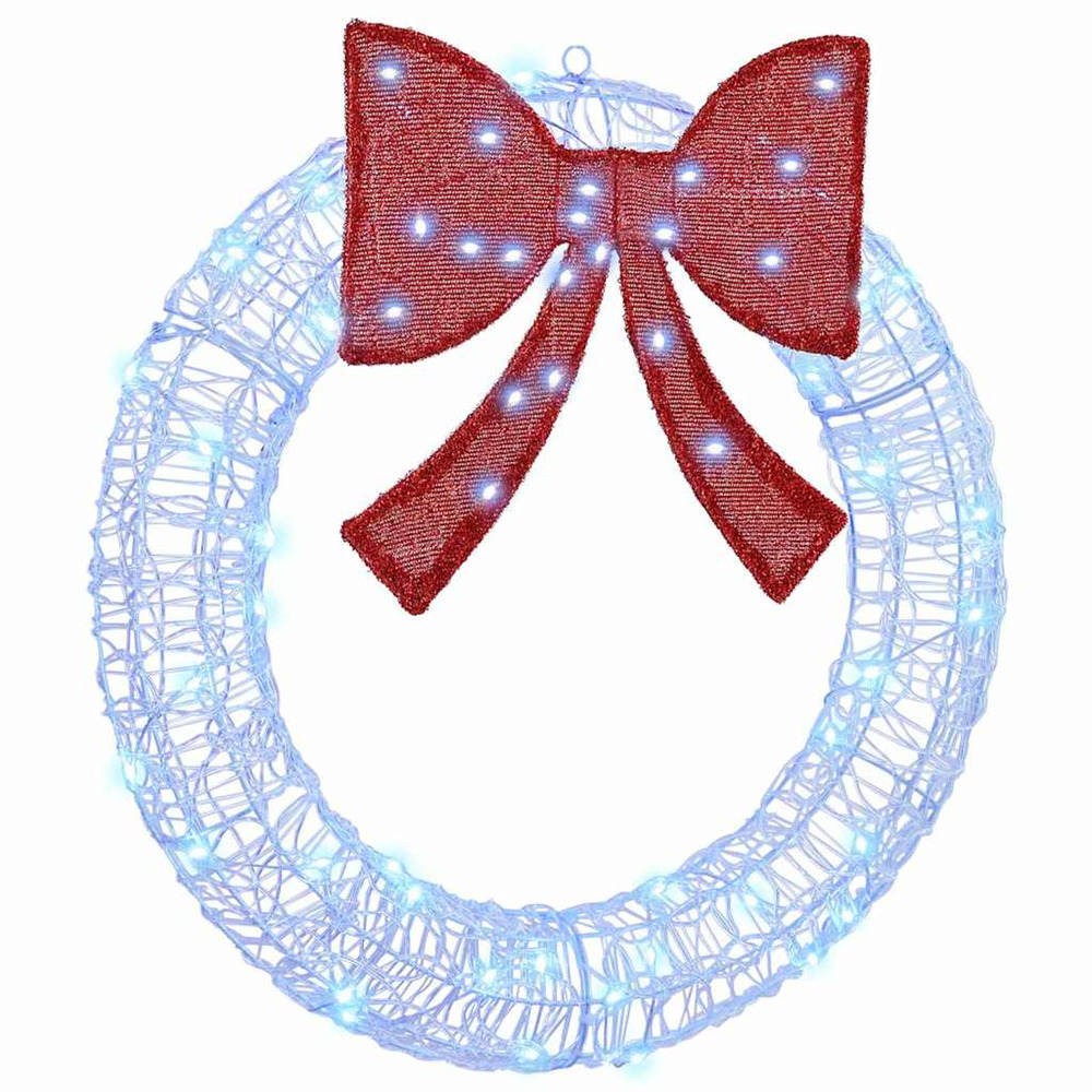 Couronne avec 60 led bleu 76 x 8.5 x 76 cm acrylique