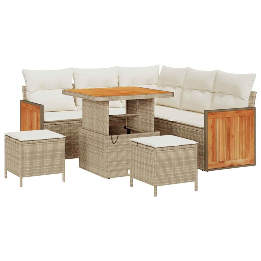 Ensemble de canapé de jardin 9 pc 6-nombre de places