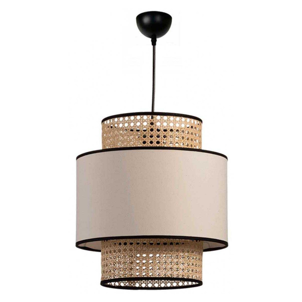 Suspension en rotin effet cannage diana