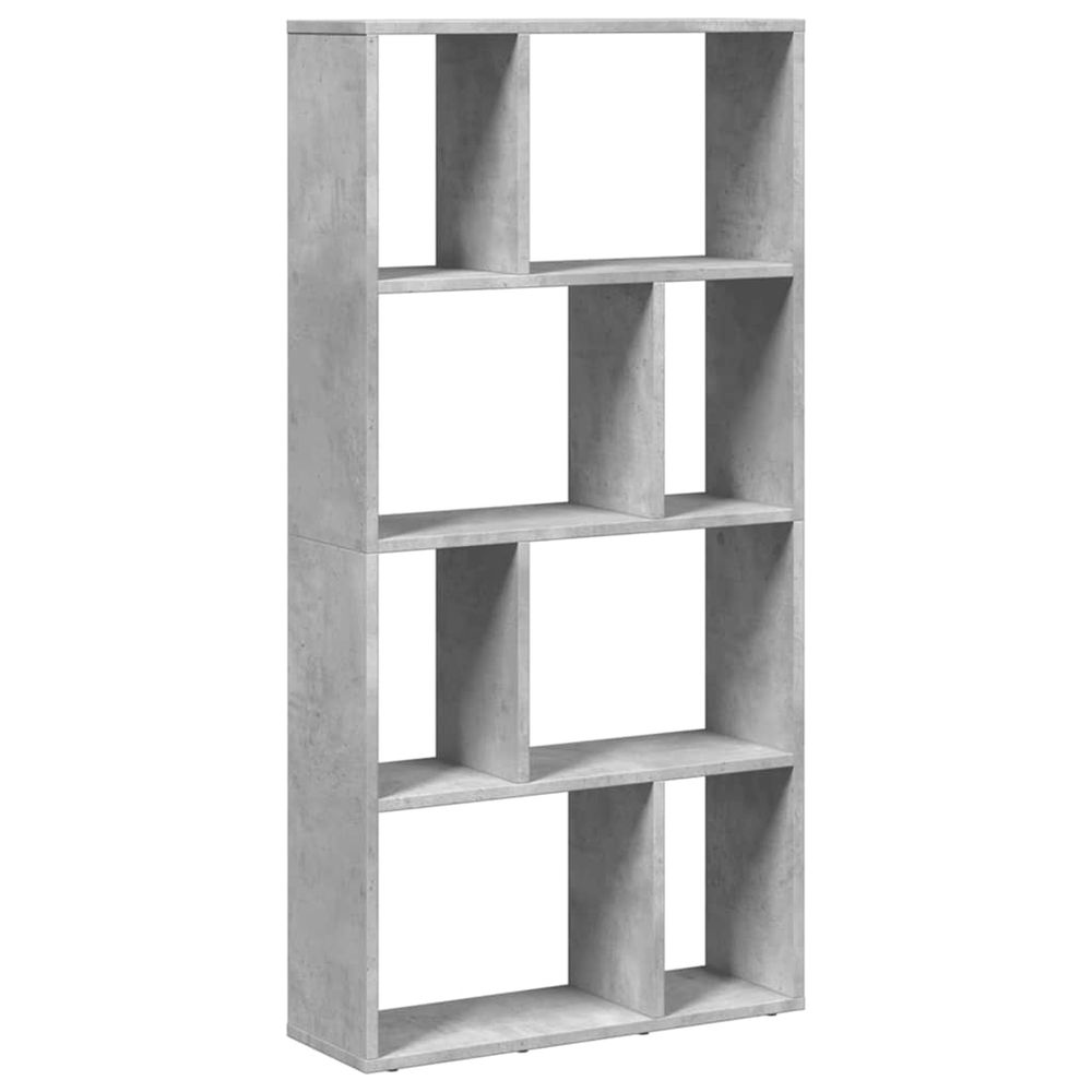 Bibliothèque gris béton 60x20x120,5 cm bois d'ingénierie