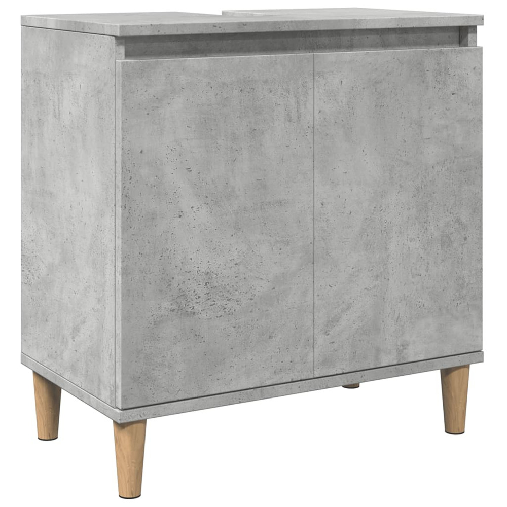 Meuble de lavabo gris béton 58x33x60 cm bois d'ingénierie