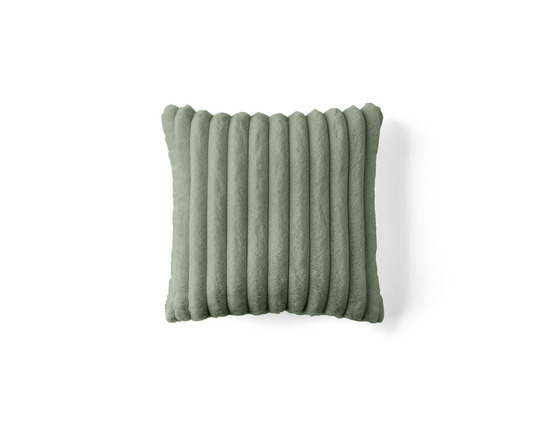 Laponie - coussin - en fausse fourrure côtelé - 40x40 cm