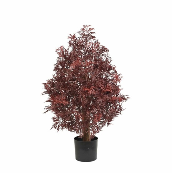 Plante artificielle ming aralia uv 90cm bordeaux