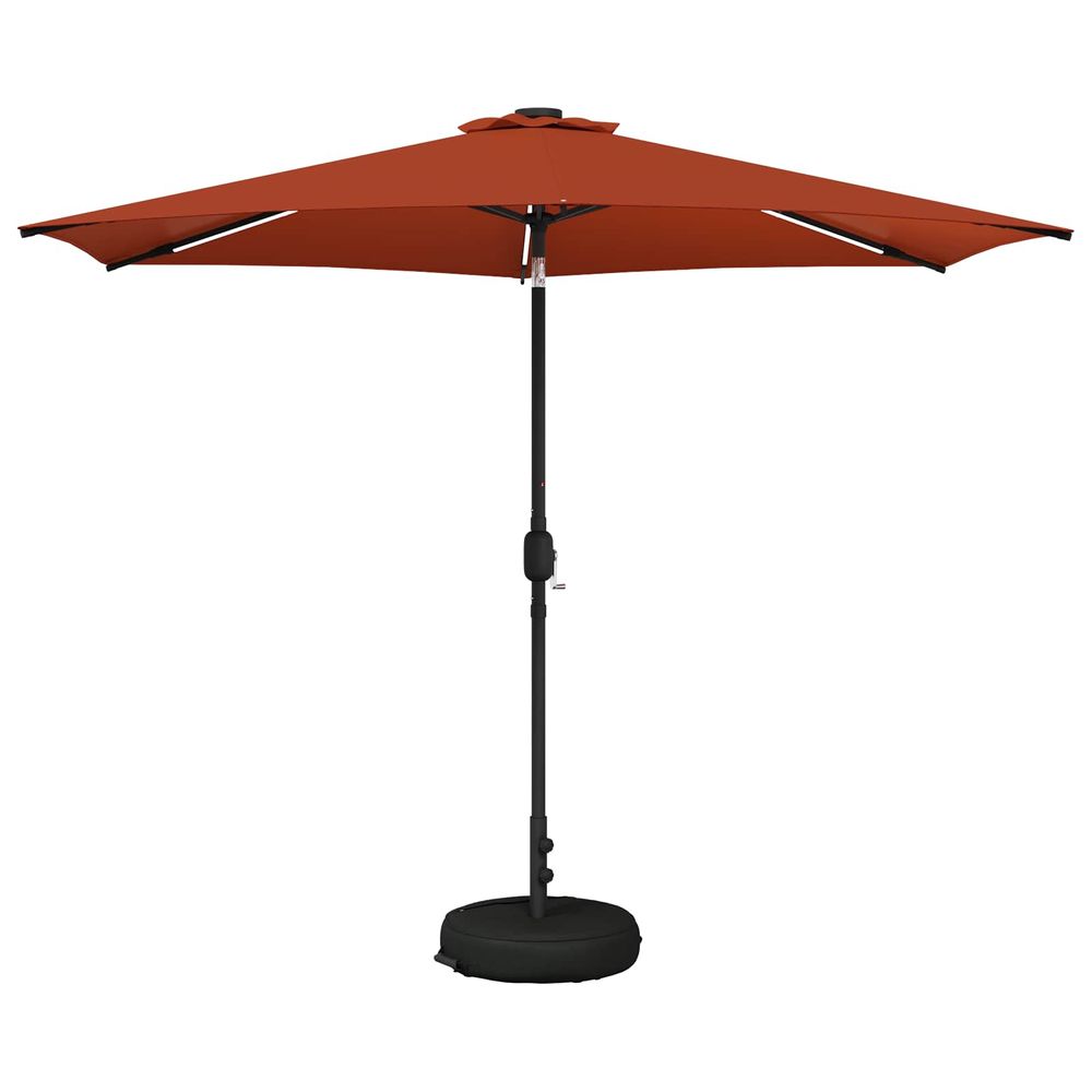 Parasol de jardin avec lumières led et base 300 x 300 cm