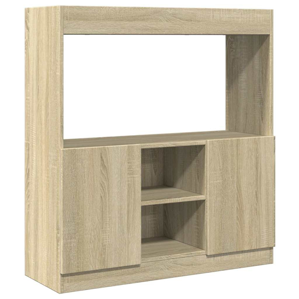 Buffet haut chêne sonoma 92x33x100 cm bois d'ingénierie