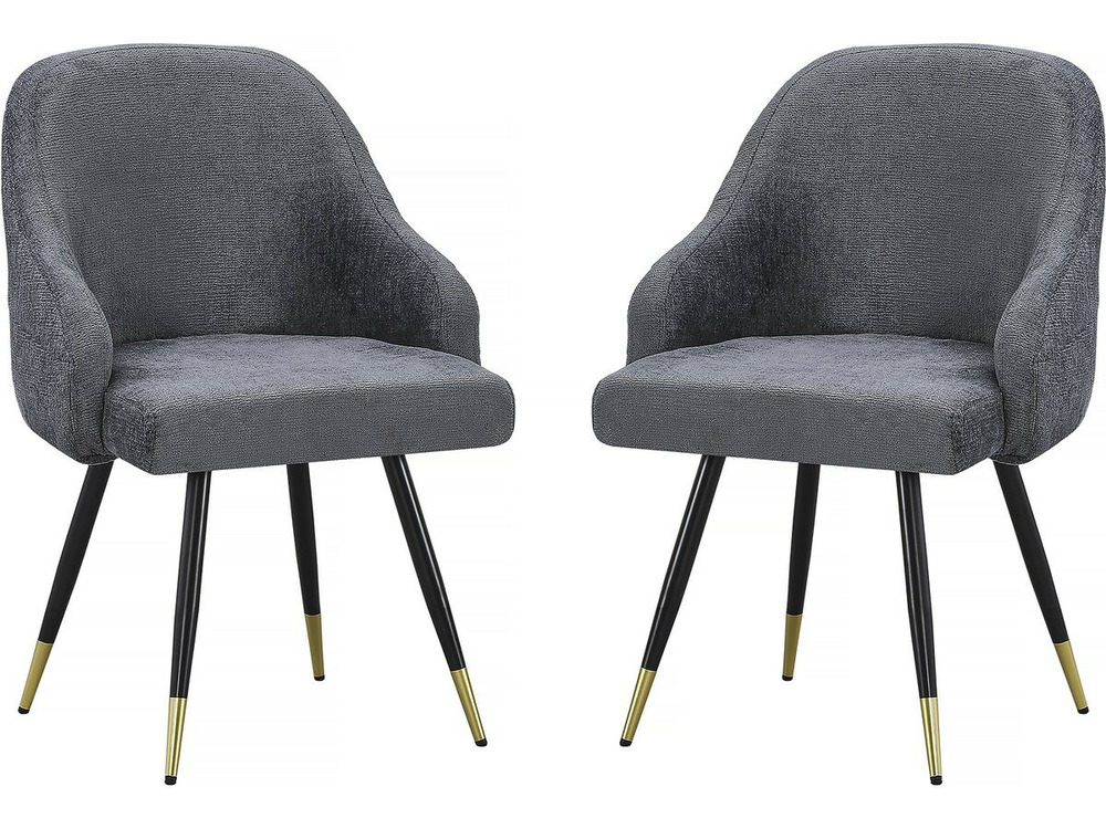 Lot de 2 chaises en tissu 