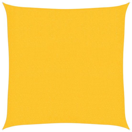Voile d'ombrage 160 g/m² jaune 3,6x3,6 m pehd