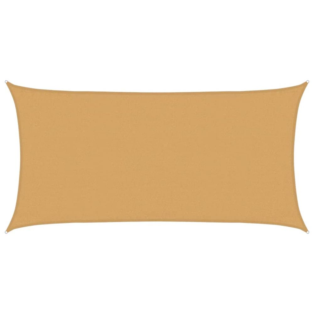 Voile d'ombrage 160 g/m² rectangulaire sable 3x6 m pehd