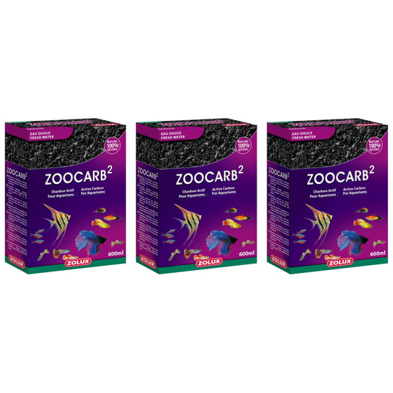 Charbon zoocarb 2 600 ml (lot de 3)