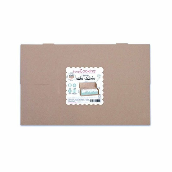6 boîtes en carton pour bûche de noël 35 x 11 x 11 cm