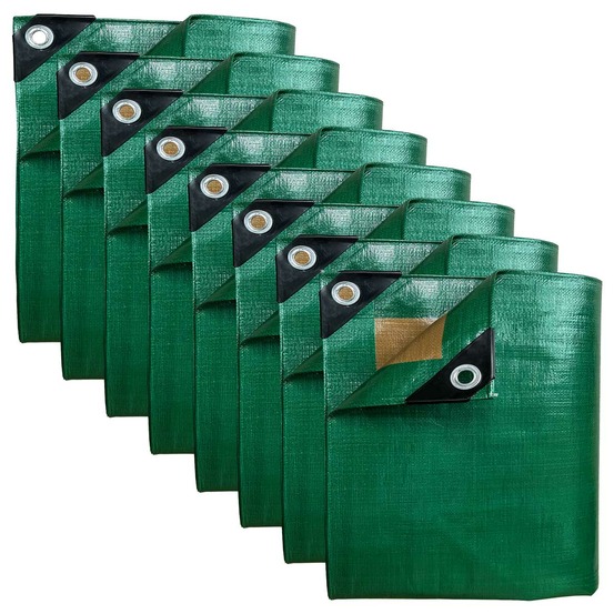 8 bâches bois tecplast hq250bo - 1,5x6m (x3) + 3x5m (x3) + 2x3m (x2)