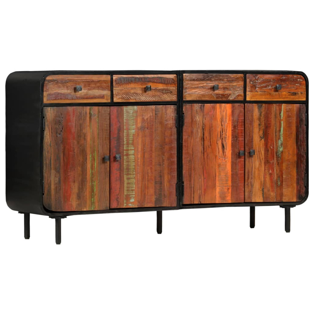 Buffet bois de récupération solide 140x35x76 cm