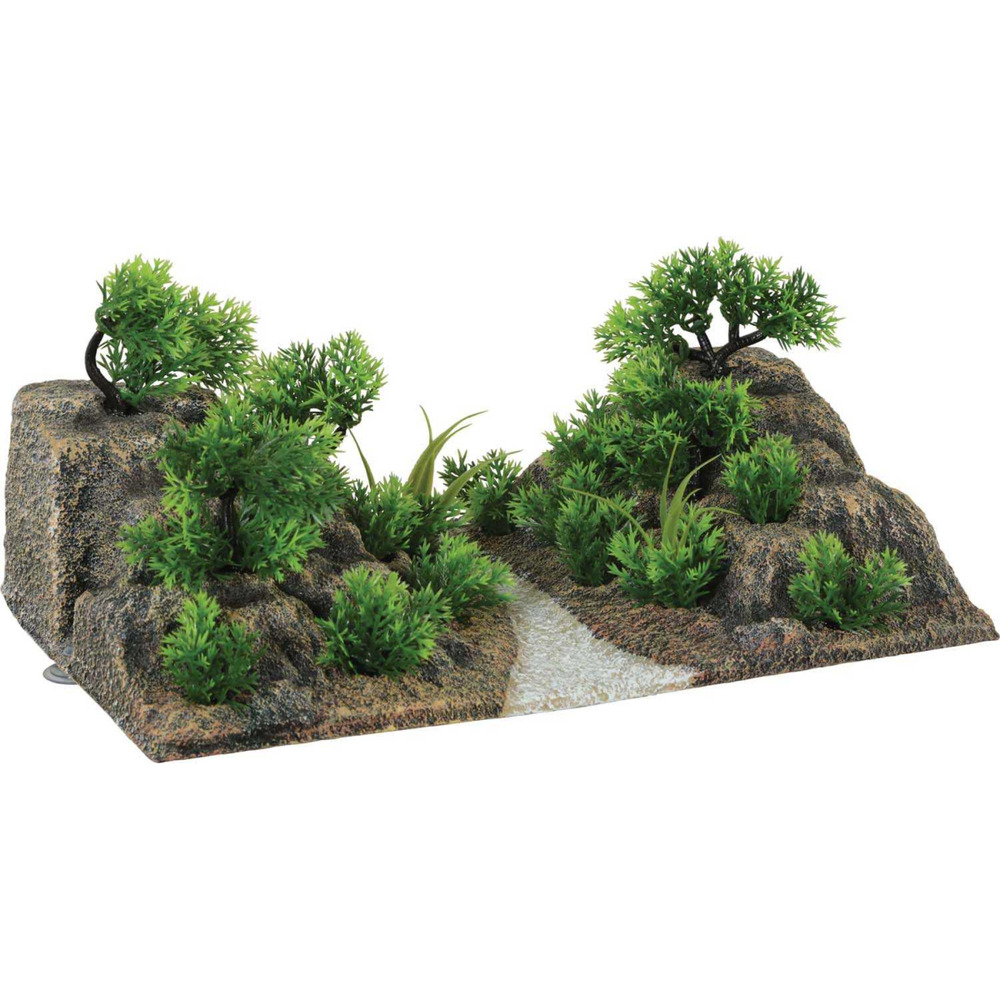 Décor complet pour aquarium 30 cm landscape chemin et rochers