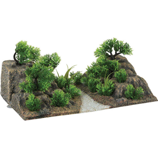 Décor complet pour aquarium 30 cm landscape chemin et rochers