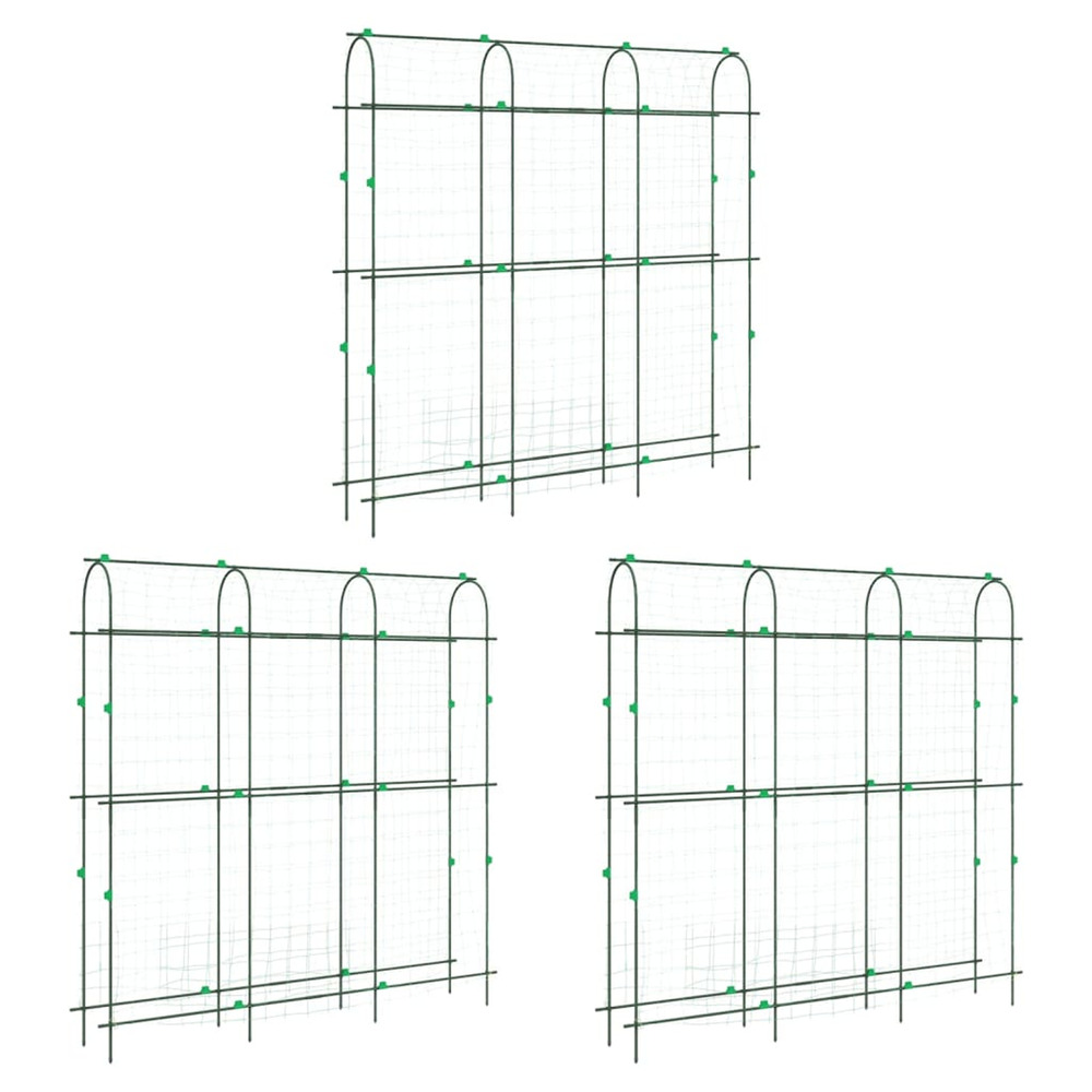 Treillis de jardin pour plantes grimpantes 3 pcs forme en u