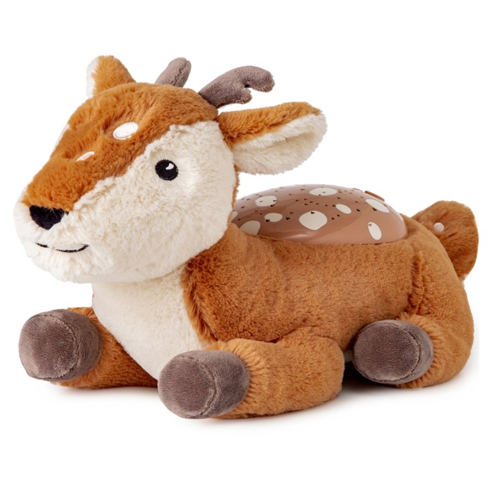 Peluche veilleuse projecteur d'étoiles faon
