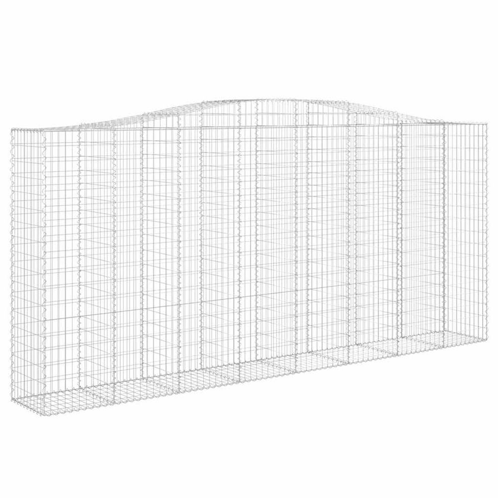 Panier de gabions arqué 400x50x180/200 cm fer galvanisé