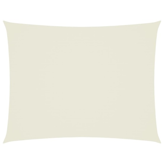 Voile de parasol tissu oxford rectangulaire 3x4 m crème