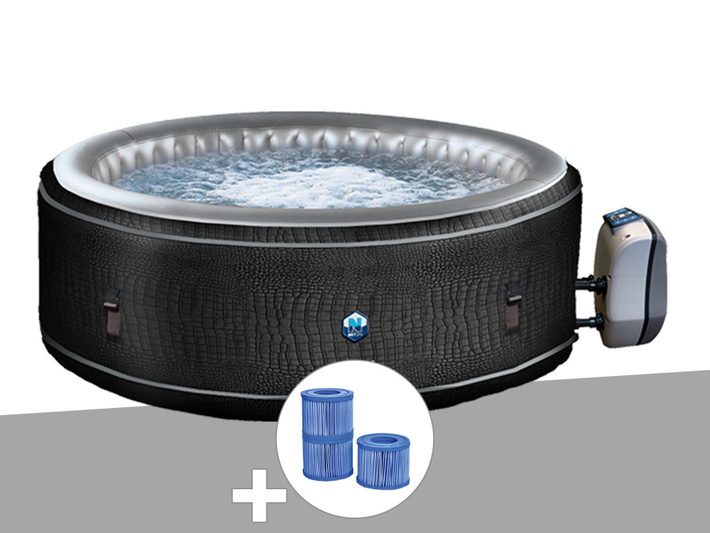 Spa gonflable boa rond bulles 5-6 places + 3 cartouches de filtration