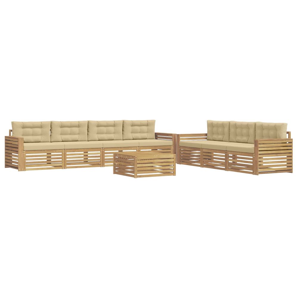 Ensemble de canapés d'extérieur 8 pc blanc et beige