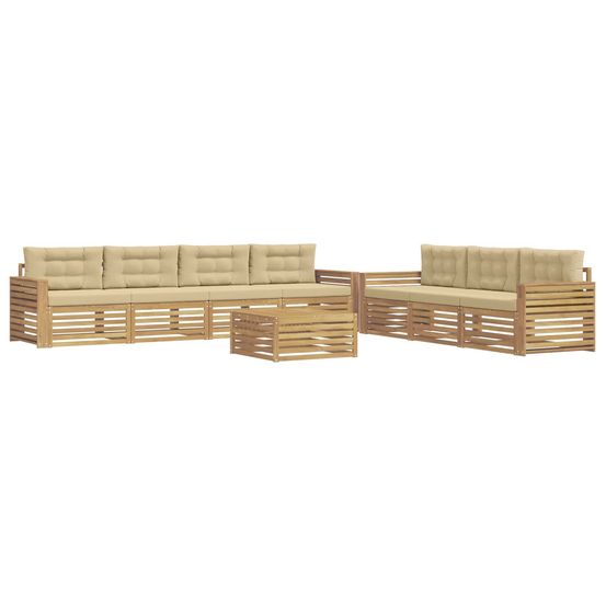 Ensemble de canapés d'extérieur 8 pc blanc et beige