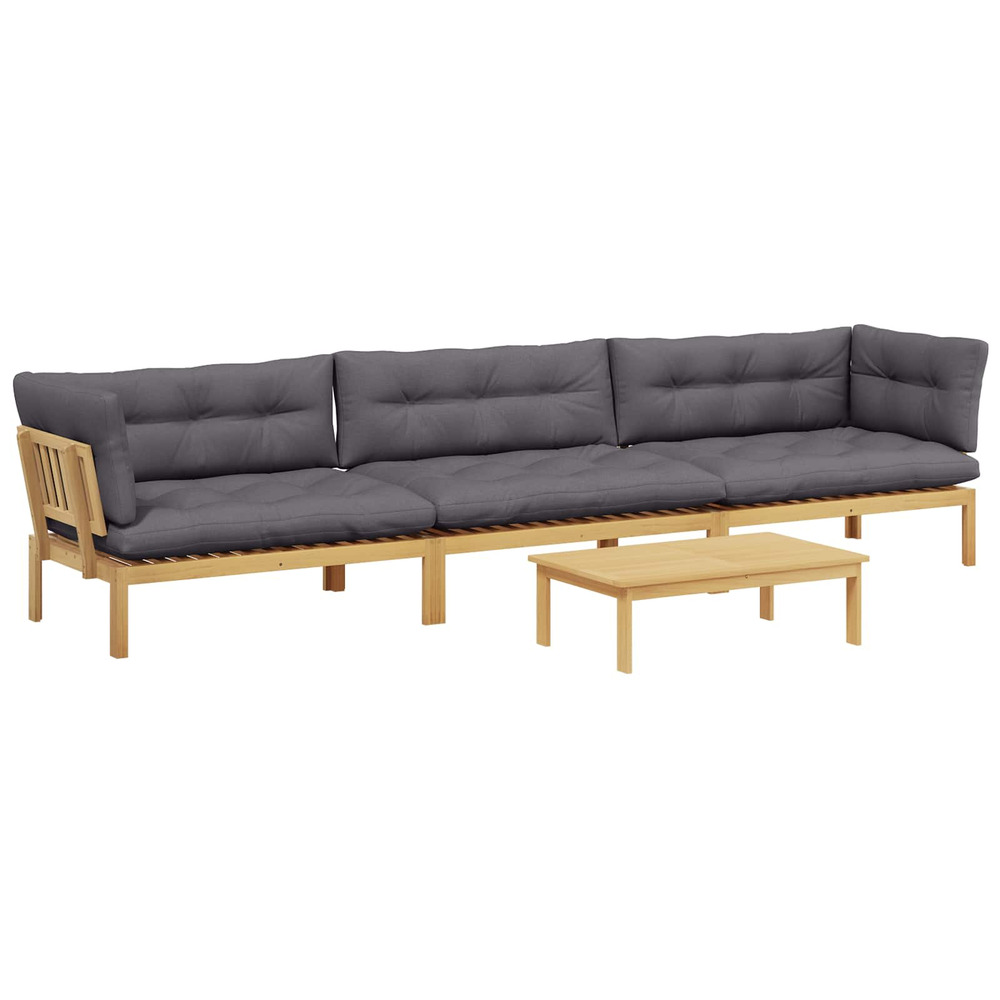 4 pièce unité du canapé en palette de jardin