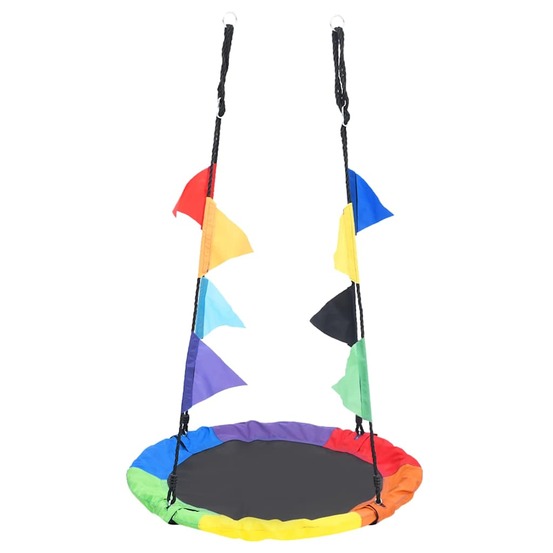 Balançoire arc-en-ciel avec fanions 100 cm