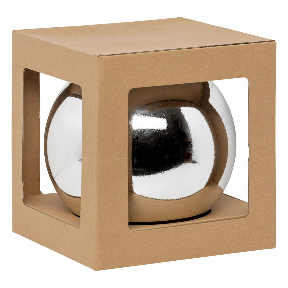 Maxi boule de noël d 25 cm argent