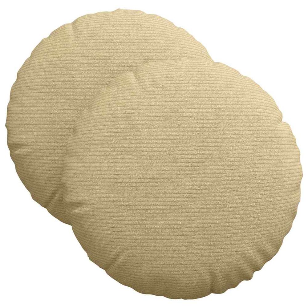Coussins de siège 2 pc tissu en velours côtelé vert gris