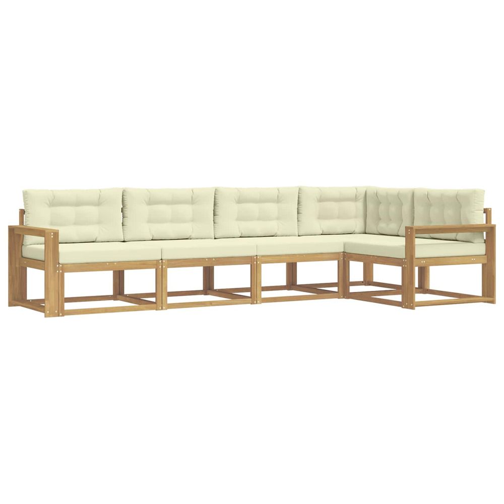 Ensemble de canapés d'extérieur 4 pc blanc et crème polyester