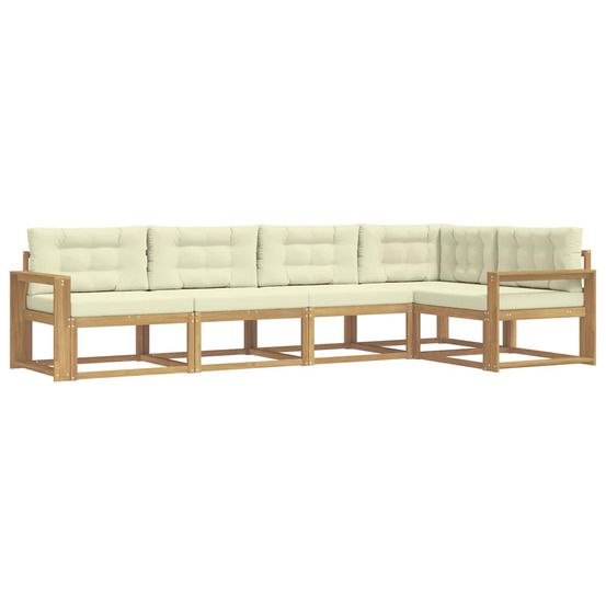 Ensemble de canapés d'extérieur 4 pc blanc et crème polyester