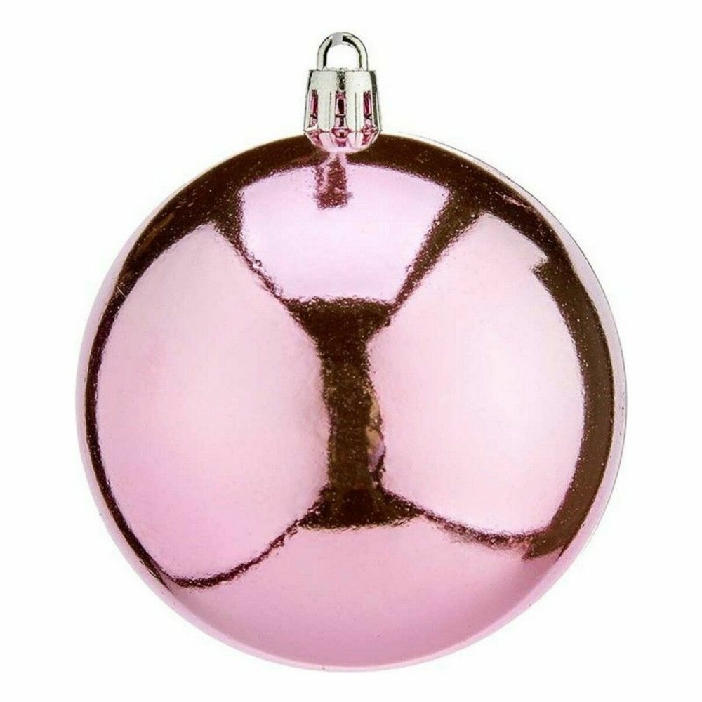 Boules de noël ø 8 cm 16 unités rose plastique 8 x 9 x 8 cm