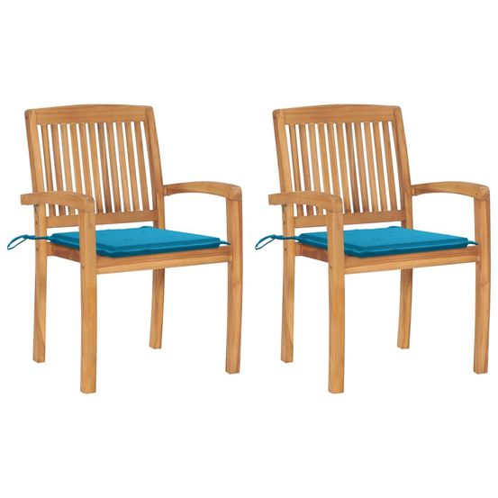 Chaises de jardin 2 pcs avec coussins