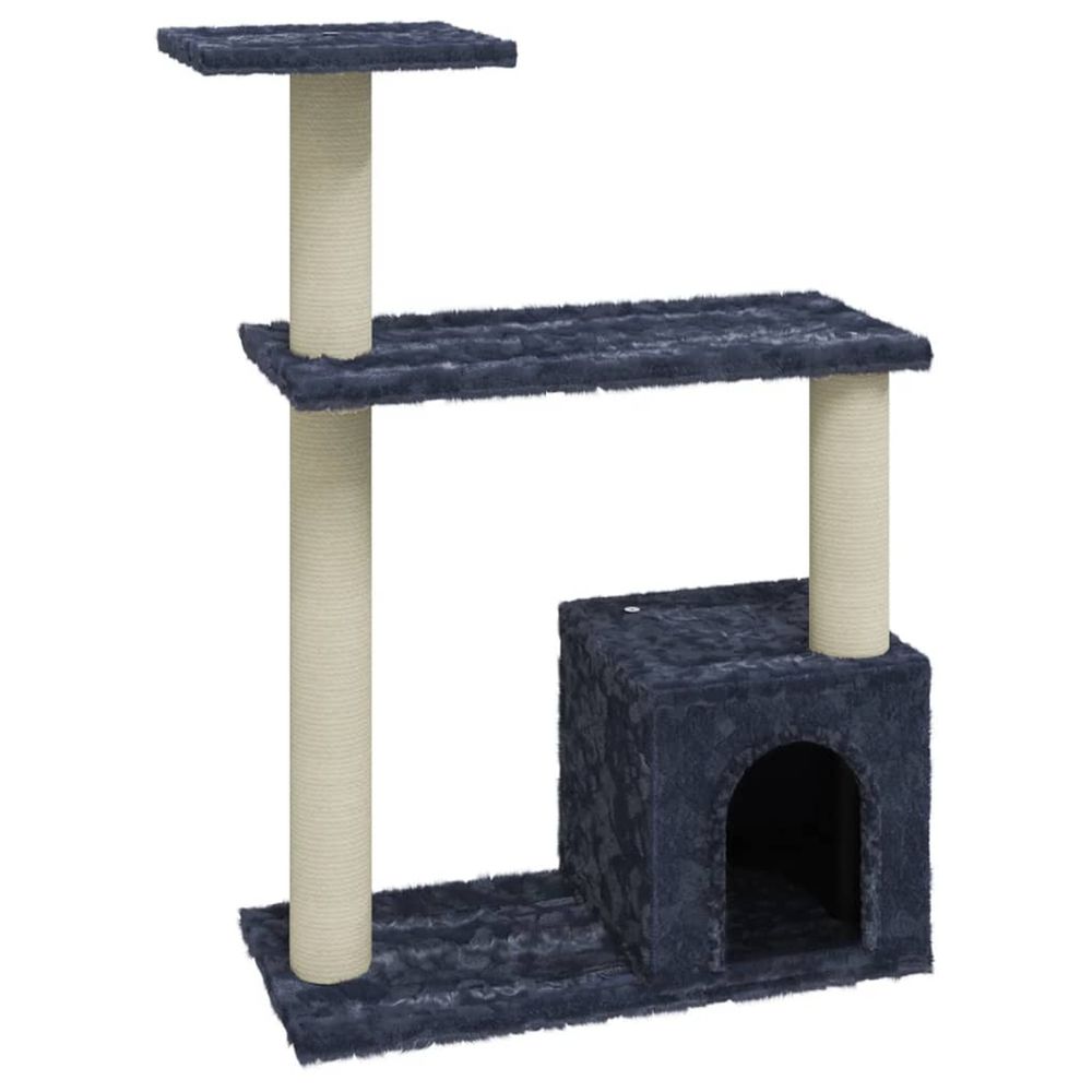 Arbre à chat avec griffoirs en sisal gris foncé 70 cm